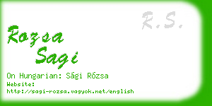 rozsa sagi business card