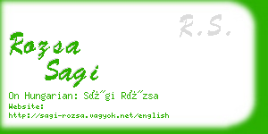 rozsa sagi business card